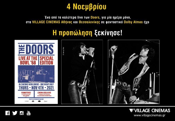 Το θρυλικό live των Doors στο Hollywood Bowl στα Village Cinemas