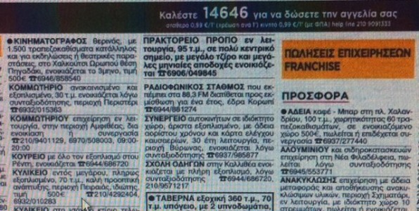 Ενοικιάζεται όπως είναι επιπλωμένο