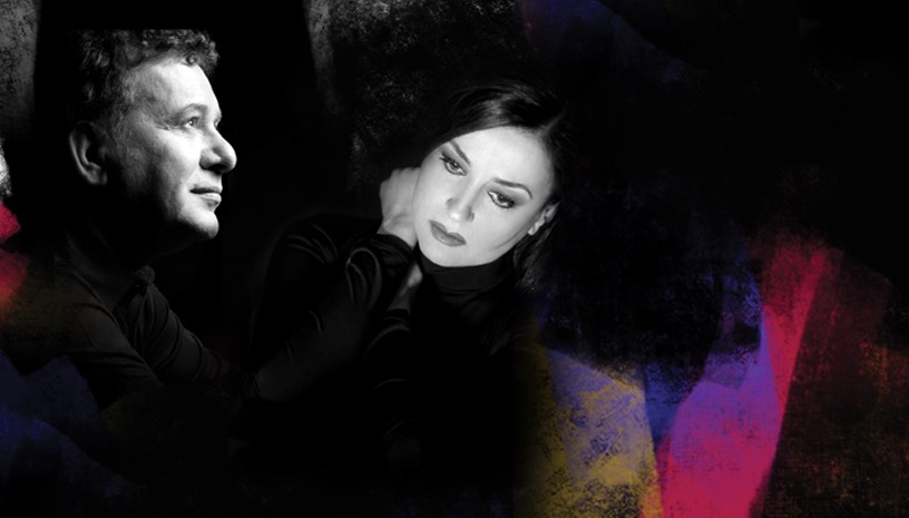 Ο Μανώλης Μητσιάς και η Καρυοφυλλιά Καραμπέτη στο Παλλάς