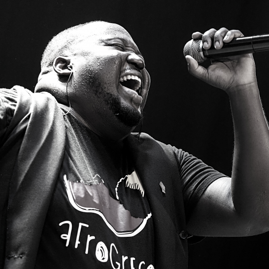 Ο Jerome Kaluta στο Roof Stage του Gazarte