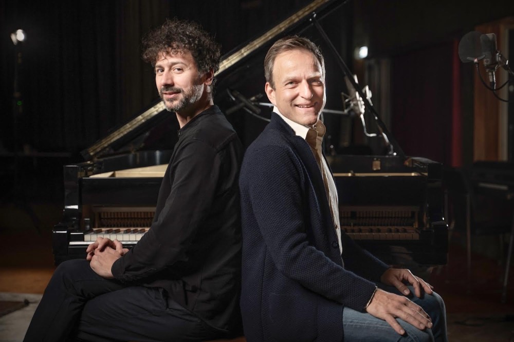 Philipp Weiss και  Στάθης Άννινος στη σκηνή του  Half Note