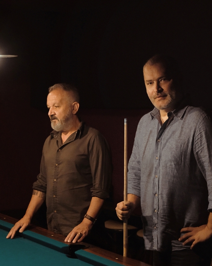 Ο Χρήστος Θηβαίος και ο Παναγιώτης Μάργαρης στο Caja de musica