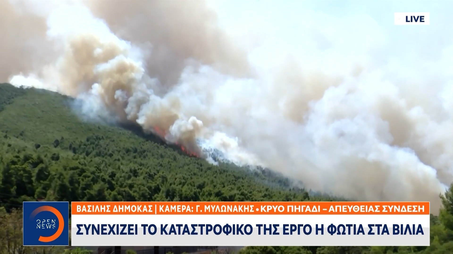 Μεγάλη άνοδος για το Open με την κάλυψη των πυρκαγιών