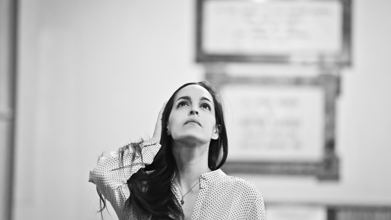 Η Χριστίνα Μαξούρη, στο Αμφιθέατρο του Ιδρύματος Βασίλη και Ελίζας Γουλανδρή