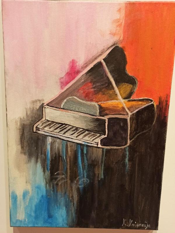 Ένα κορίτσι στην καραντίνα ζωγράφισε ένα πιάνο