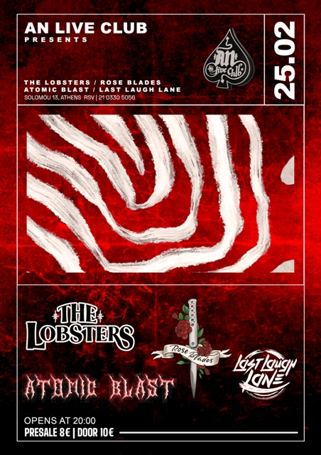  Atomic Blast, The Lobsters, Last Laugh Lane και Roseblades στο An 